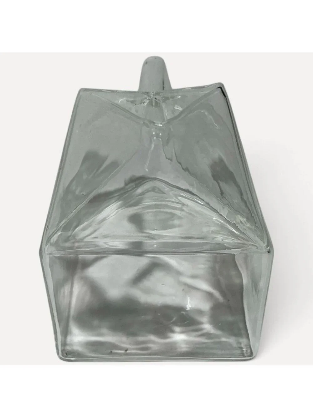 Vintage Milk Carton Shaped Glass Creamer